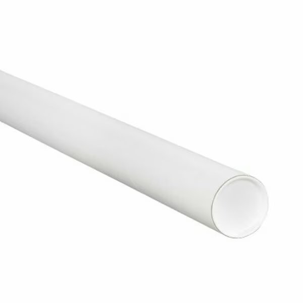 1-1/2 x 6'' White Tubes with Caps, 50PK, Bsc Preferred, Mfr#: S-1626